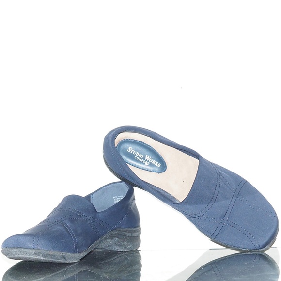 Navy Blue Nautical Slip On Boat Shoe Driving Mocs - Picture 4 of 6